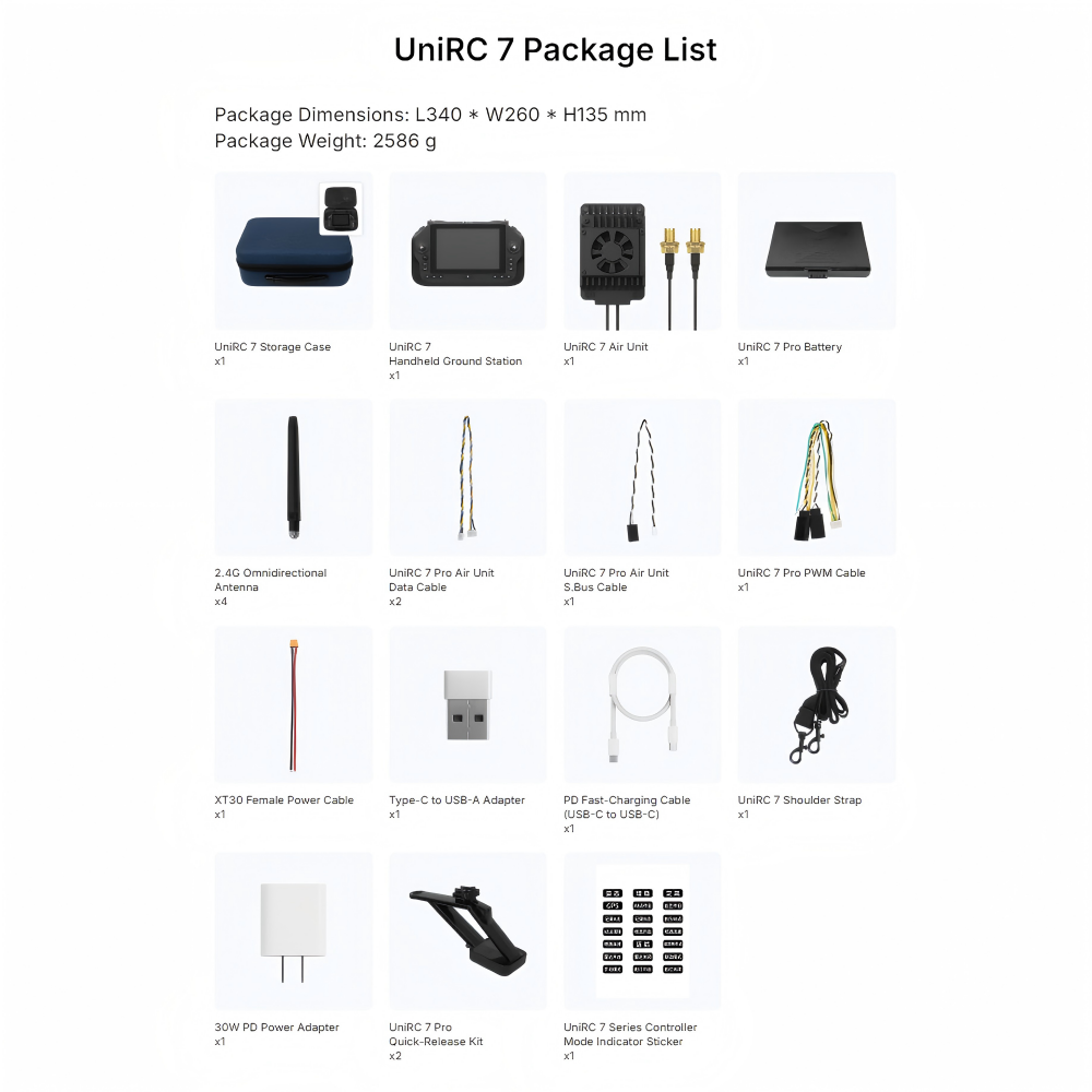QS-RC7 PACKING LIST