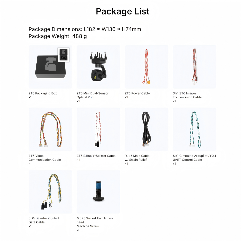 QS-ZT6 PACKING LIST